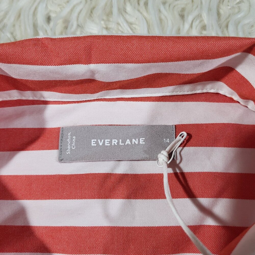 EVERLANE The Cotton Short - Sleeve Popover Shirt / Size 14 - Picture 6 of 14